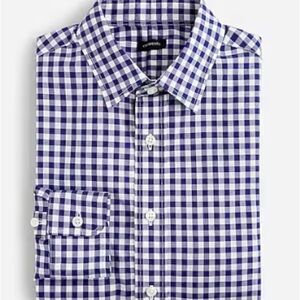 Crewcuts boys Ludlow Shirt Blue and White Gingham Button-Up